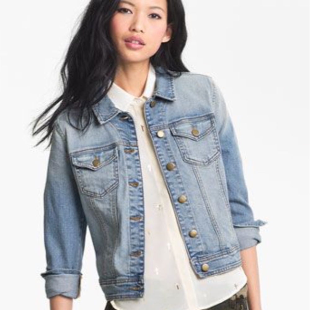 Rubbish Denim Jacket – Classic Blue Jean Jacket, Size M
